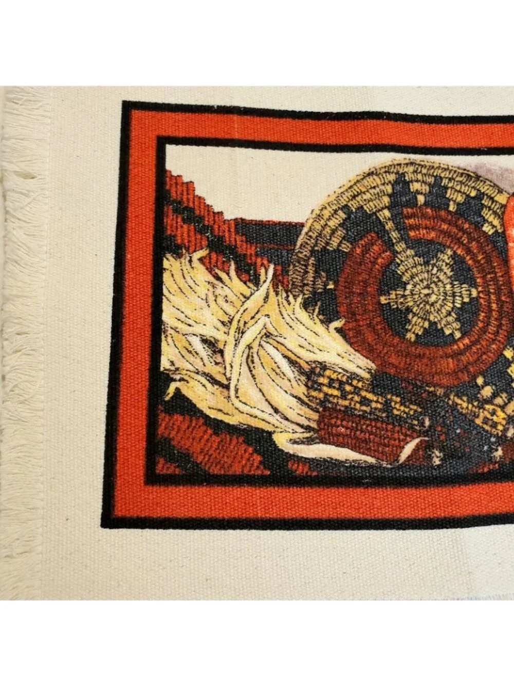 Judith Durr Woven Placemats Set of4 Southwest Art Peppers Corn Basket 18